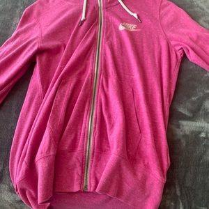 pink nike zip up